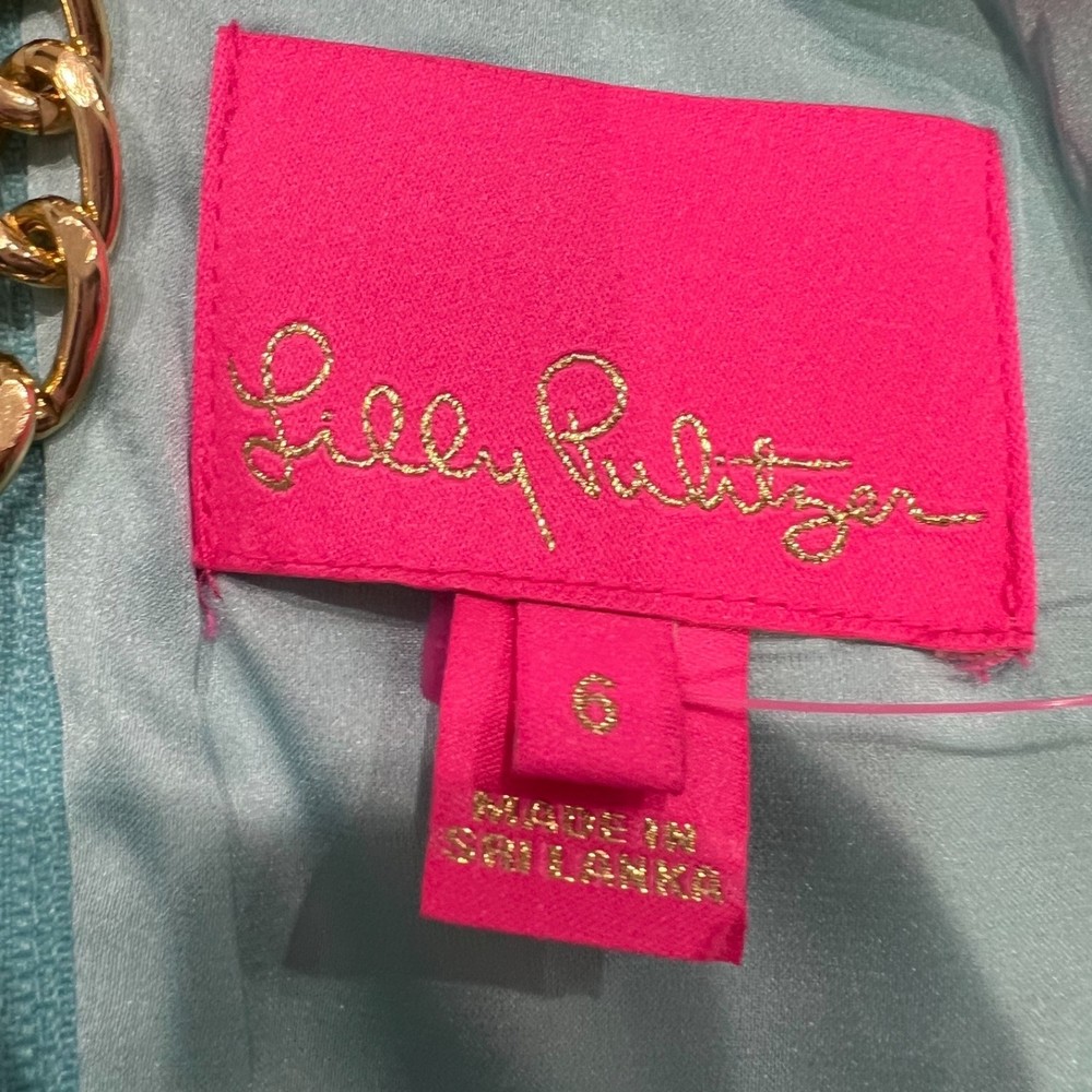 Lilly Pulitzer Pearl Romper Blue Ibiza 6 - Picture 8 of 9